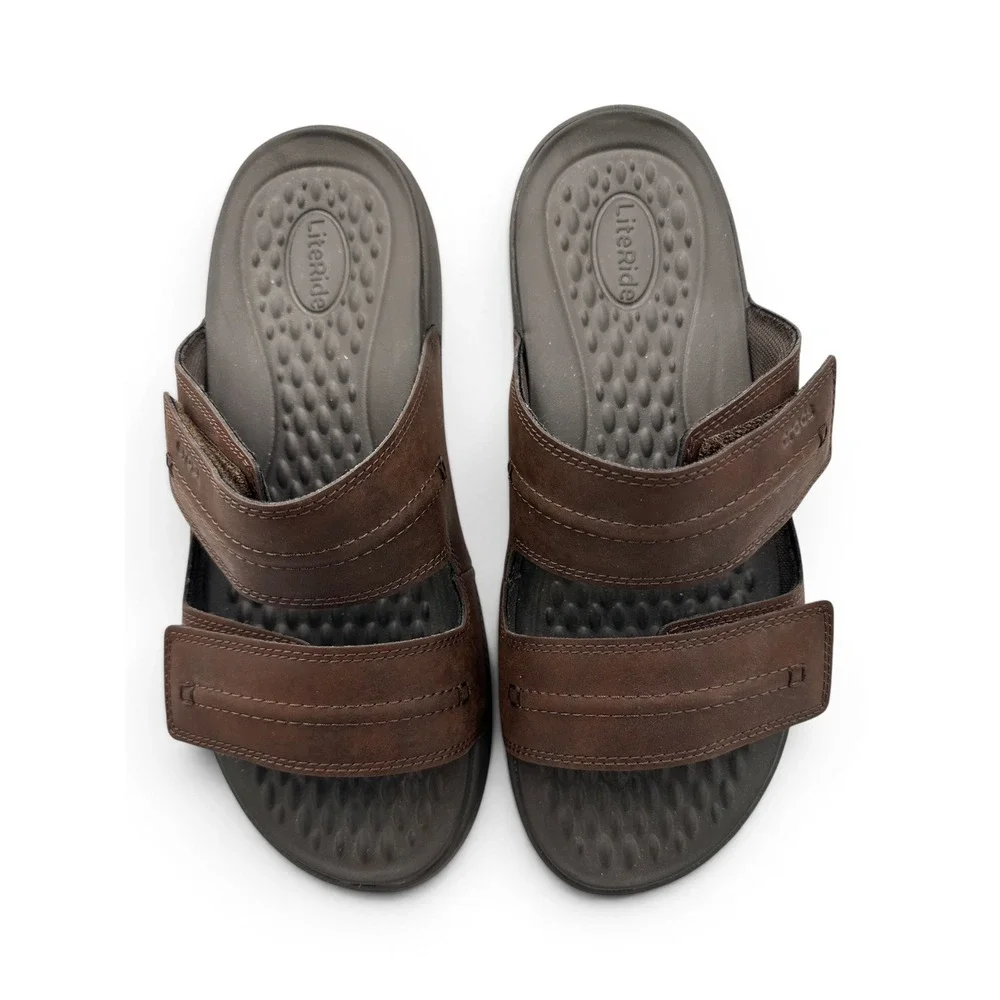 Crocs Yukon Vista II LiteRide Sandals Espresso Brown Adjustable Men's 11